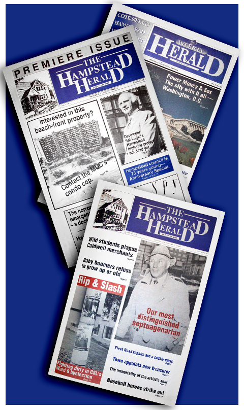 Montage of The Hampstead Herald and The Weekly Herald newspapers